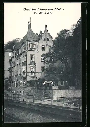 AK Meissen, Gaststätte Lämmerhaus von Alfred Erler