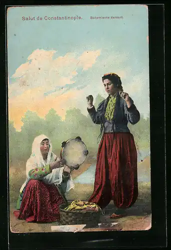 AK Constantinople, Bohemienne dansant