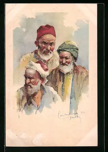 Künstler-AK Constantinople, Types Turcs