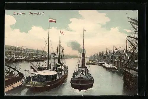 AK Bremen, Partie im Freihafen I.