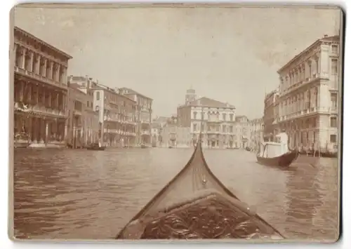 28 Fotografien unbekannter Fotograf, Venedig, Baron Hilmar von dem Bussche in Venedig, Gondel, Kriegsschiff, 1900