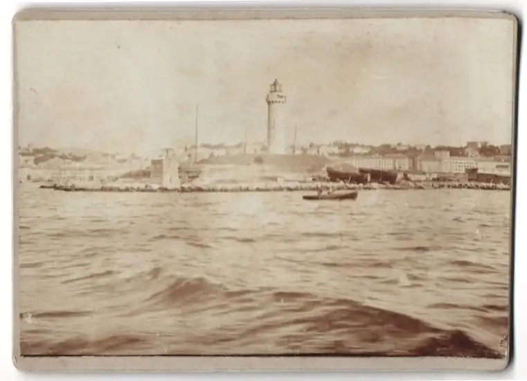 28 Fotografien unbekannter Fotograf, Venedig, Baron Hilmar von dem Bussche in Venedig, Gondel, Kriegsschiff, 1900 26