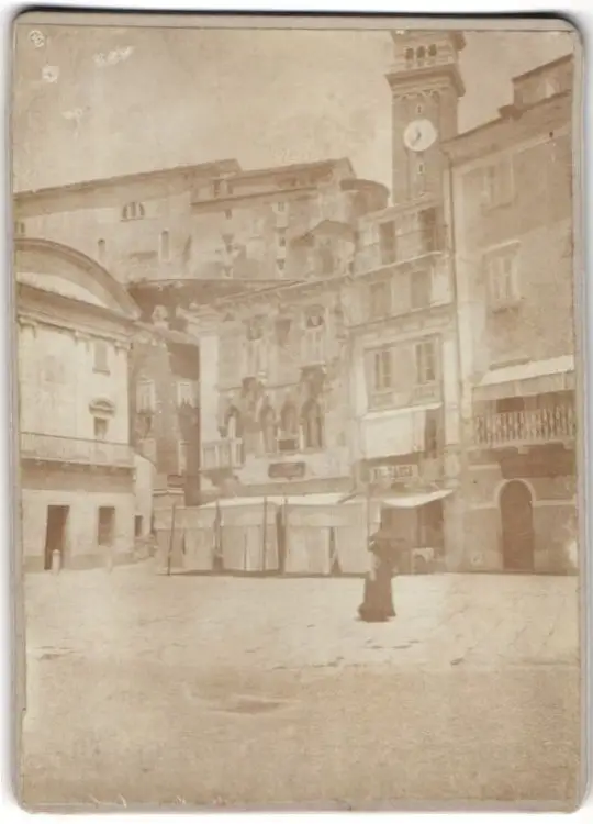 28 Fotografien unbekannter Fotograf, Venedig, Baron Hilmar von dem Bussche in Venedig, Gondel, Kriegsschiff, 1900 6