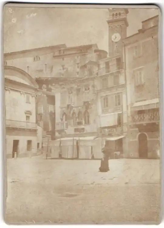 28 Fotografien unbekannter Fotograf, Venedig, Baron Hilmar von dem Bussche in Venedig, Gondel, Kriegsschiff, 1900 6
