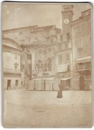 28 Fotografien unbekannter Fotograf, Venedig, Baron Hilmar von dem Bussche in Venedig, Gondel, Kriegsschiff, 1900