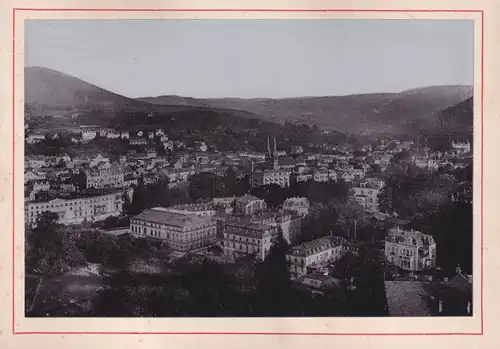 Fotoalbum 18 Fotografien Zedler u. Vogel, Darmstadt, Ansicht Baden-Baden, Bahnhof, Conversationshaus, Postplatz, Kapelle