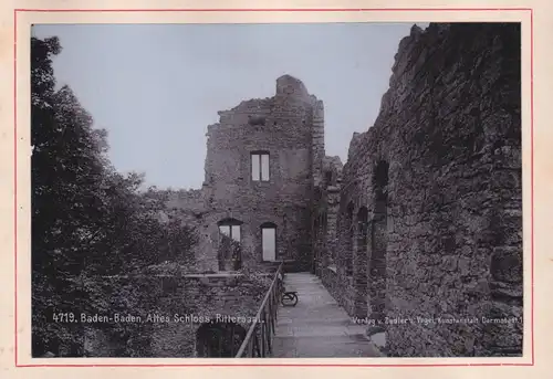 Fotoalbum 18 Fotografien Zedler u. Vogel, Darmstadt, Ansicht Baden-Baden, Bahnhof, Conversationshaus, Postplatz, Kapelle