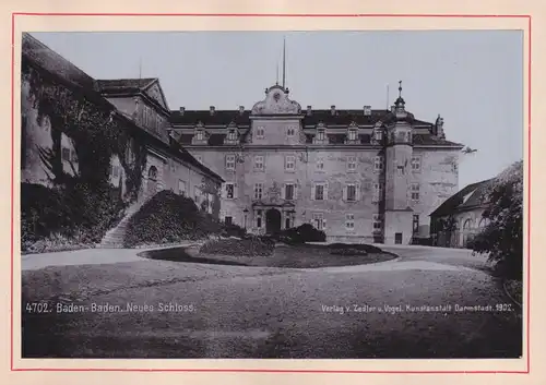 Fotoalbum 18 Fotografien Zedler u. Vogel, Darmstadt, Ansicht Baden-Baden, Bahnhof, Conversationshaus, Postplatz, Kapelle