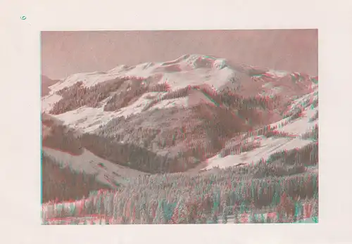 Raumbildalbum / Plastoreoskop Unsere Alpen im Raumbild, 15 Plastoreoskopien mit zwei Brillen und Begleittexten