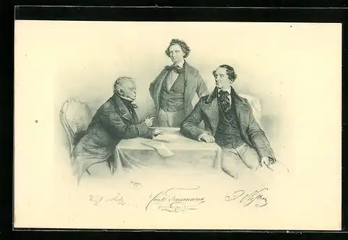 Künstler-AK Carl Treumann, Aus dem Historischen Museum der Stadt Wien, Sängerfest