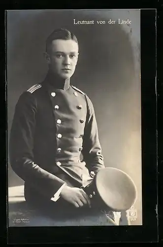 AK Portrait von Heerführer Leutnant von der Linde