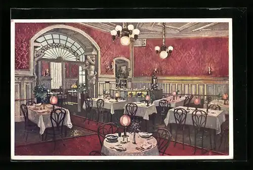 AK Wien, Restaurant Linde, Inh.: Josef Lehner, Rotenturmstrasse 12, Speisesaal