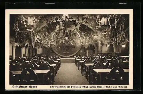 AK Wien, Grinzinger Keller im Wiener Rathauskeller, Inh.: Otto Kaserer
