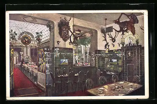 AK Wien, Jagdzimmer im Resturant Linde, Rotenturmstrasse 12