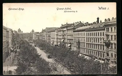 AK Wien, Kärntner-Ring mit Grand-Hôtel