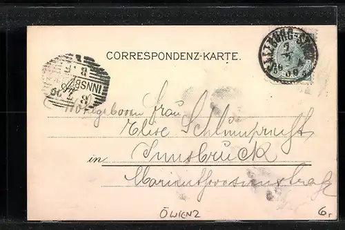 Lithographie Wien, Praterstern mit Pferdebahn