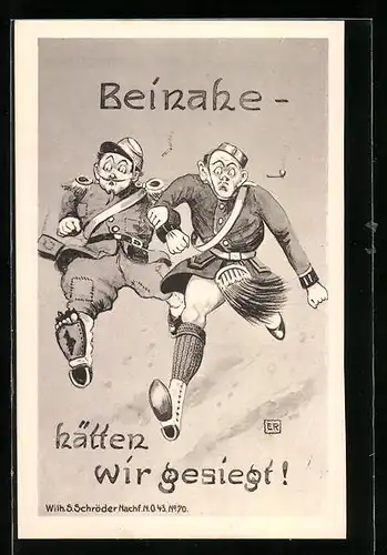 AK Der Feind flüchtet im irren Glauben beinahe gesiegt zu haben