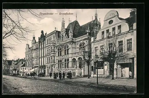 AK Neumünster, Grossflecken mit Spaziergängern