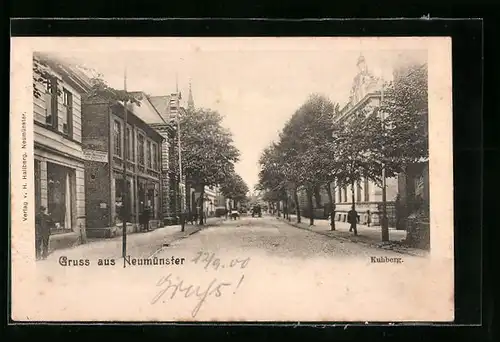 AK Neumünster, Wohnhäuser in der Strasse Kuhberg