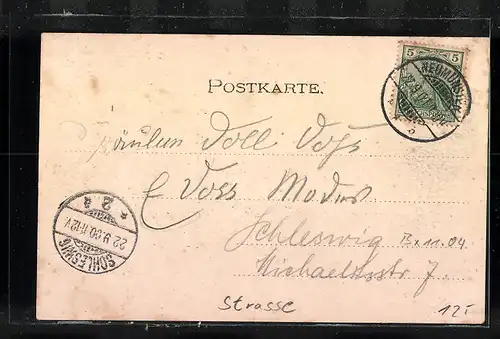 AK Neumünster, Wohnhäuser in der Strasse Kuhberg