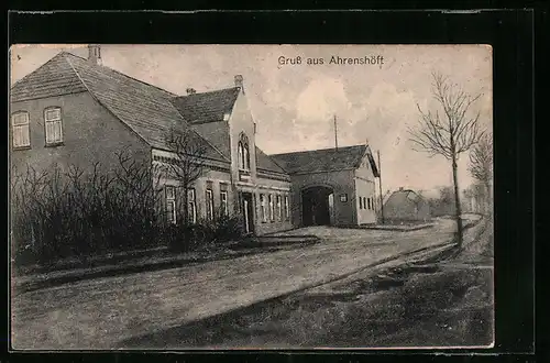 AK Ahrenshöft, Strassenpartie mit Wohnhäusern