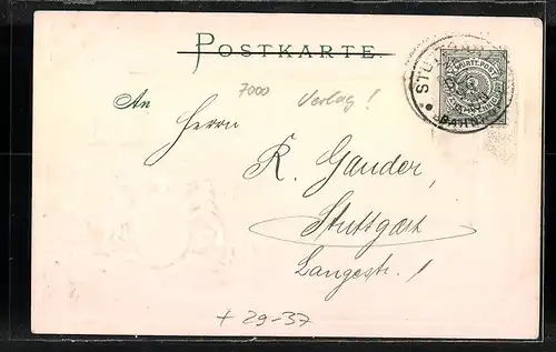 Passepartout-Lithographie Stuttgart, Parthie am Anlagesee