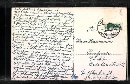 AK Greussen /Thür., Strasse am Töpfermarkt