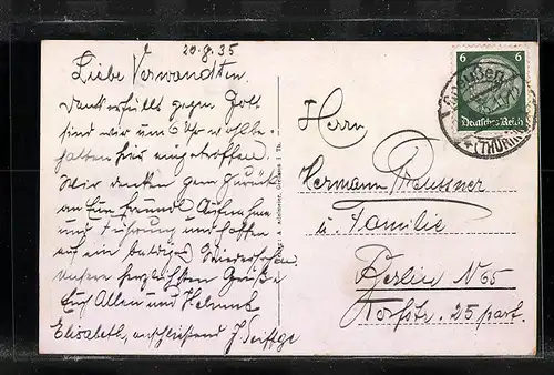 AK Greussen /Thür., Markt und Rathaus