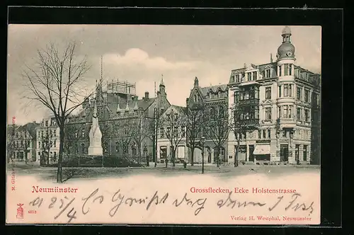 AK Neumünster, Grossflecken Ecke Holstenstrasse