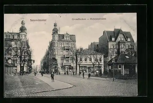 AK Neumünster, Grossflecken, Holstenstrasse