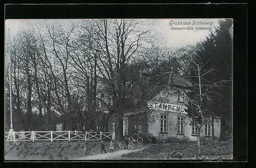 AK Schleswig, Gasthaus Stampfmühle Schleswig