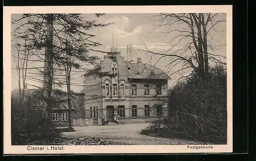 AK Cismar i. Holst., Blick zum Postgebäude