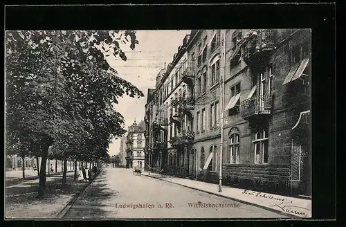 AK Ludwigshafen a. Rh., Allee in der Wittelsbachstrasse