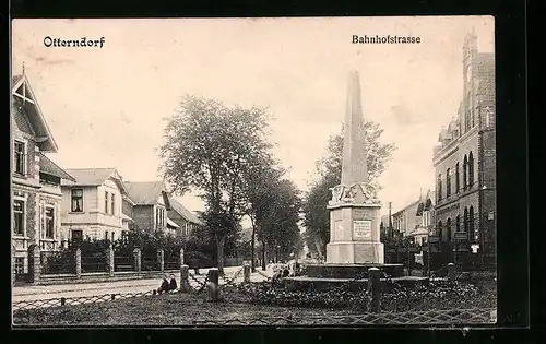 AK Otterndorf, Kriegerdenkmal in der Bahnhofstrasse