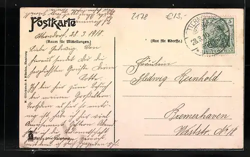 AK Otterndorf, Kriegerdenkmal in der Bahnhofstrasse