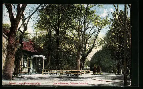 AK Brockeswalde, Gasthaus zur Waldeslust von Wilhelm Warneke