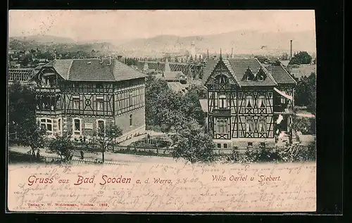 AK Bad Sooden a. d. Werra, Hotel-Villen Oertel und Siebert