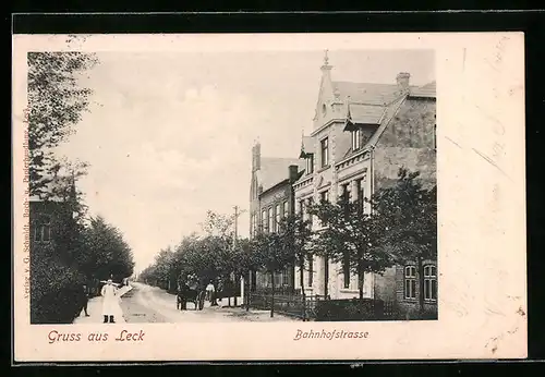 AK Leck, Passanten in der Bahnhofstrasse