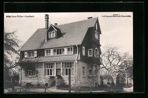 AK Auerbach, Hotel Haus Müller in der Gesamtansicht