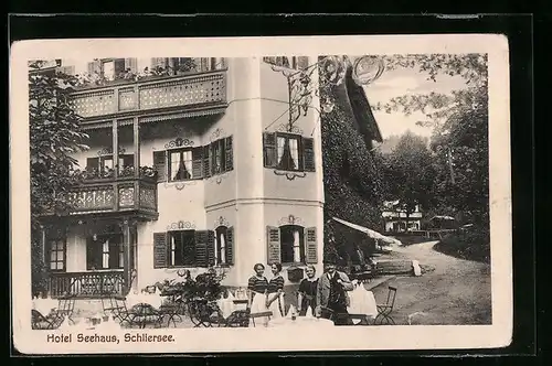 AK Schliersee, Hotel Seehaus mit Aussenbereich