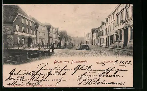 AK Buxtehude, Ost- u. Westfleth Strassen