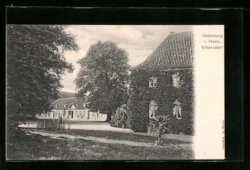 AK Oldenburg i. Holst., Gutshaus und Park Ehlersdorf