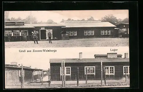 AK Zossen-Weinberge, Kasernenküche mit Soldaten, Lager