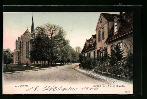 AK Doberan, Kirche mit Amtsgebäude