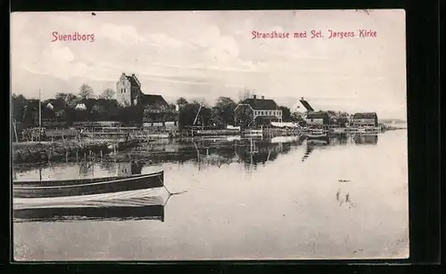 AK Svendborg, Strandhuse med Sct. Jorgens Kirke