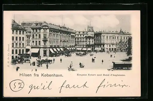 AK Kobenhavn, Kongens Nytorv med Hotel d`Angleterre