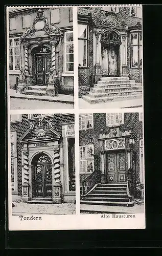 AK Tondern, Alte Haustüren mit Verzierungen