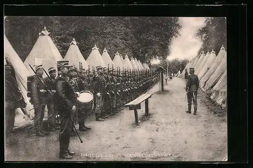 AK Lejren /Frederiksvaerk, Zeltplatz mit Soldaten