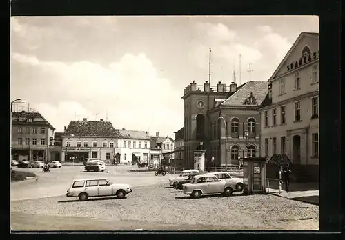 AK Neustrelitz, Rathaus am Markt