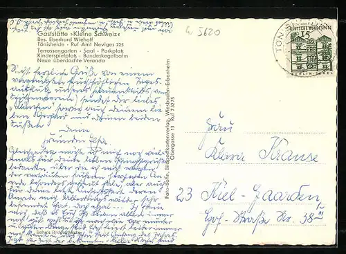 AK Tönisheide, Gaststätte Kleine Schweiz
